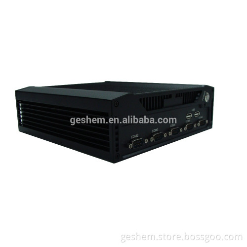 Geshem aliuminum box PC-GS5067H ubuntu Industrial pc type 12v5A mini pc i7 with 4gb ram 2 ethernet mini pc